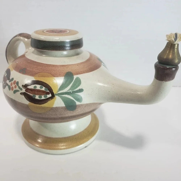 Vintage Ceramic Porta Celi Spain Aladdin Oil Lamp. - Picture 2 of 7